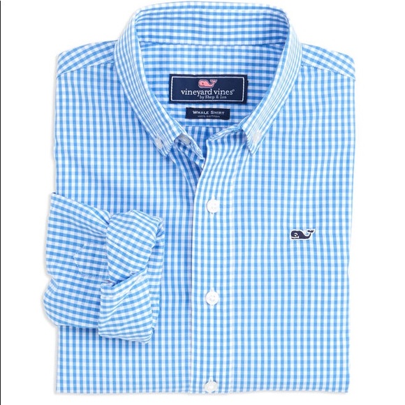 Vineyard Vines Classic Gingham Whale Button Down - Picture 1 of 3